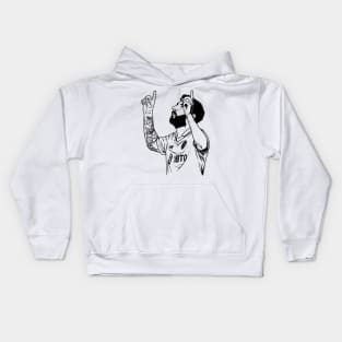 The Herons Spirit Black Kids Hoodie